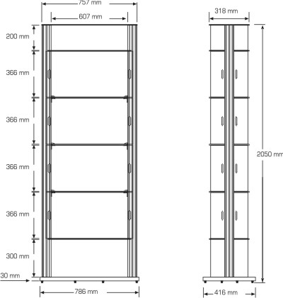 IKEA Detolf Glass Door Cabinet Tall Dimensions Drawings