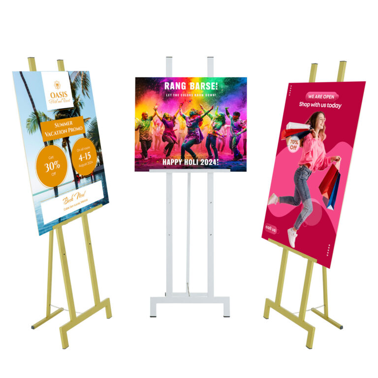 Display Stand Features Adjustable Easel Display Stand – Wedding Sign Stand - Ores Display