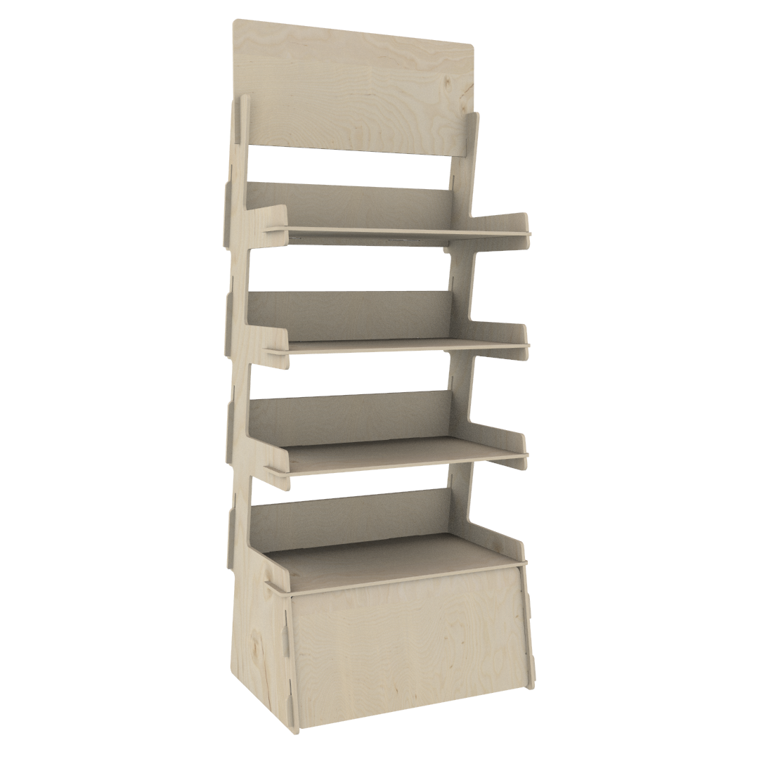 Plywood Display Stand with 4 Shelves (SHELF 4) - Image 2