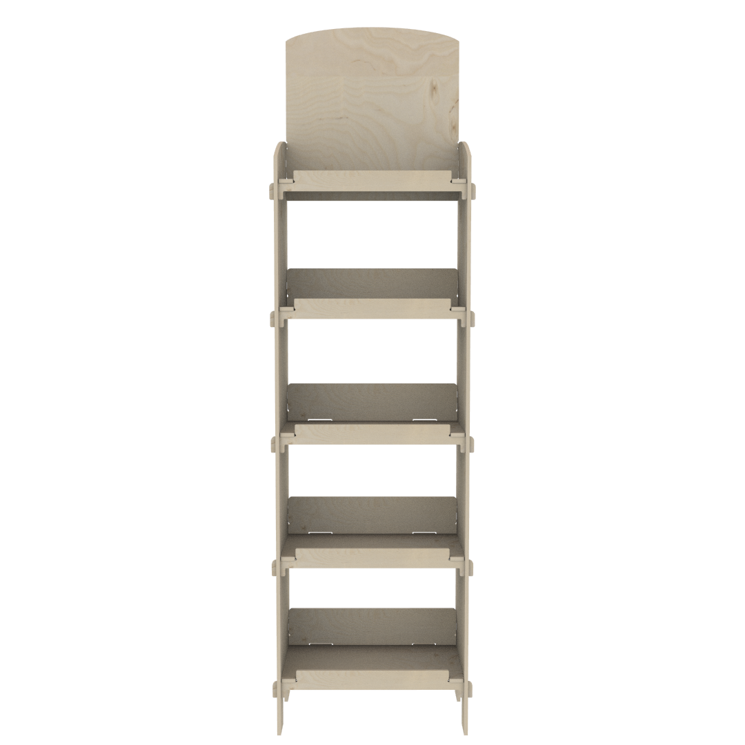 Plywood Display Stand with 5 Shelves (SHELF 5) - Image 4