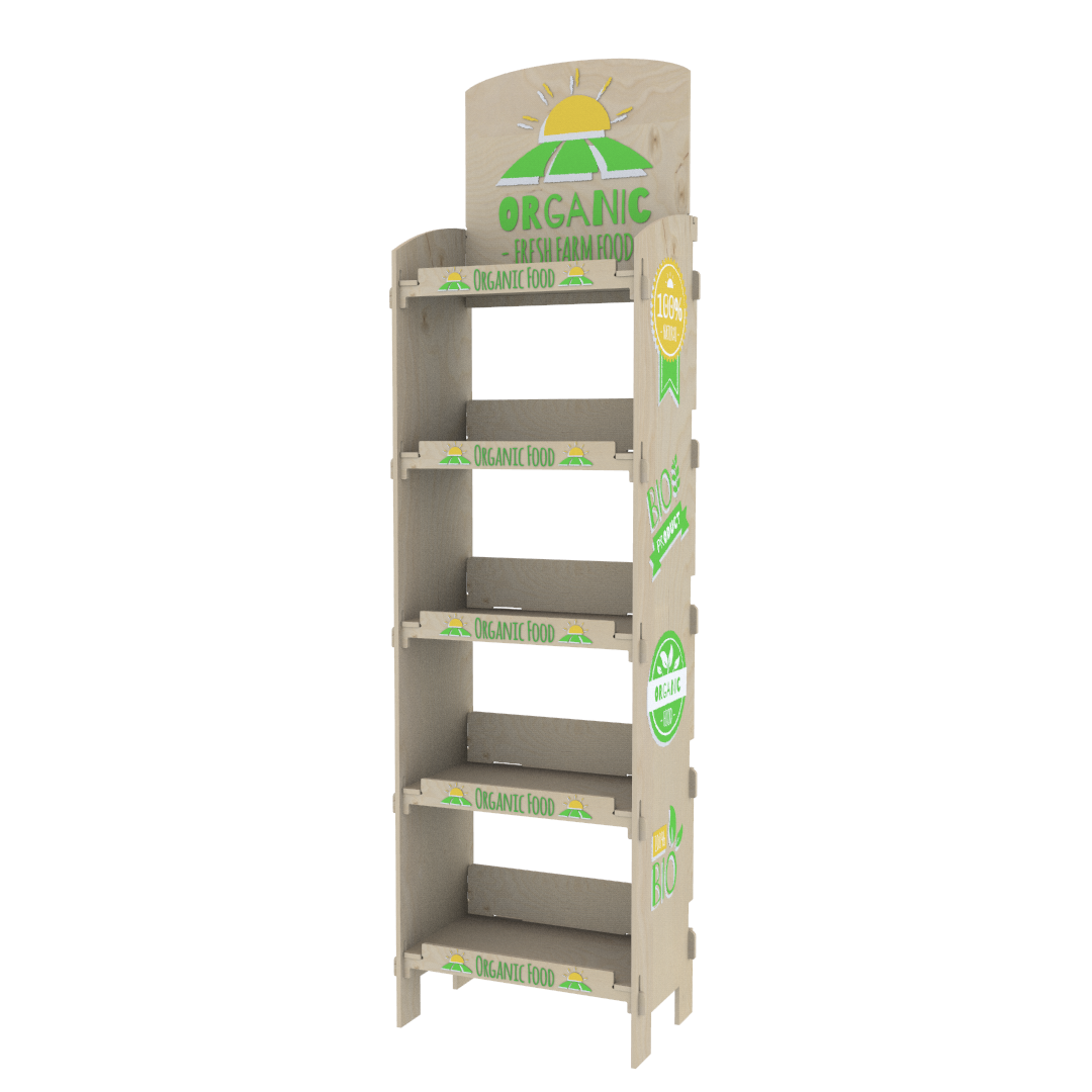 Plywood Display Stand with 5 Shelves (SHELF 5) - Image 5