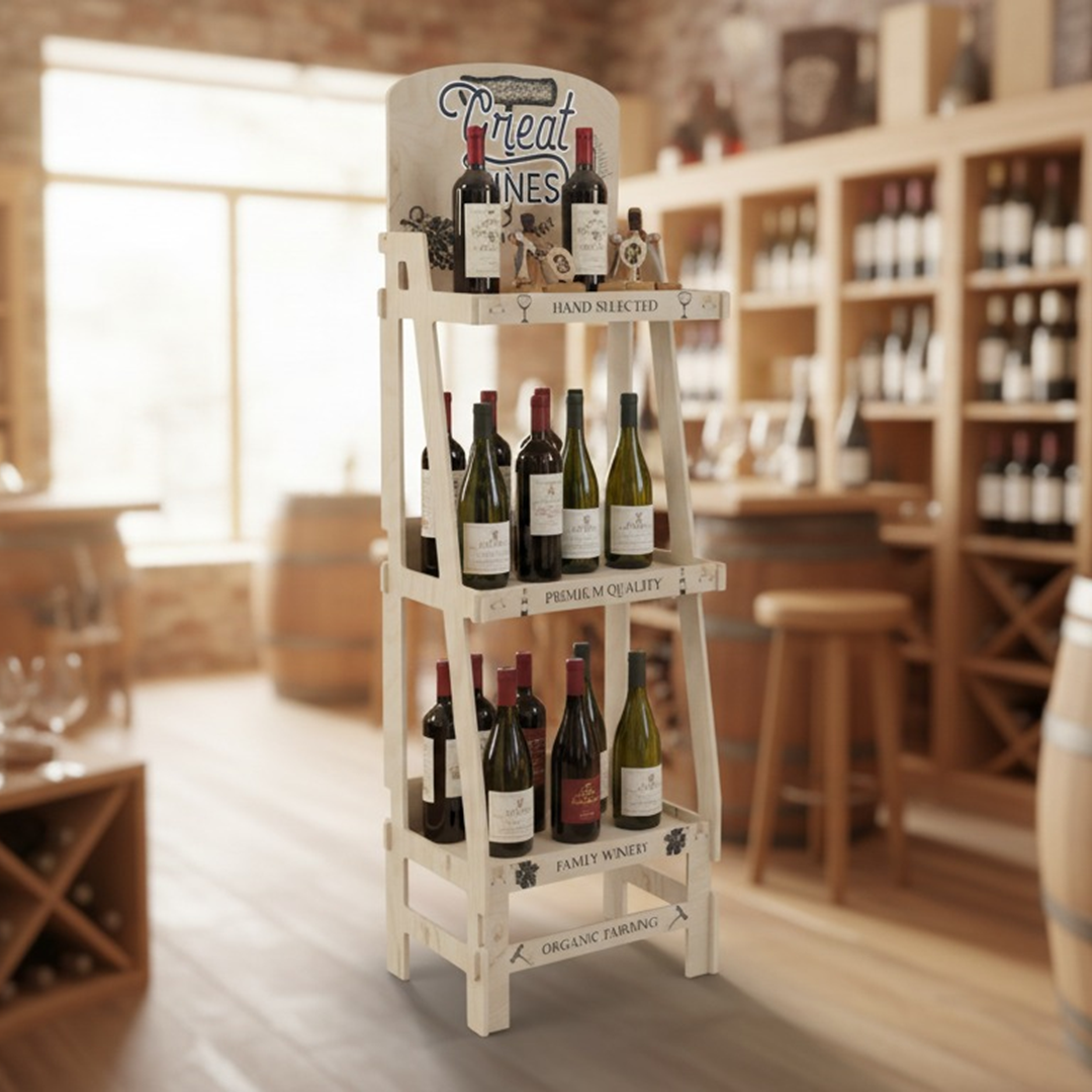 Plywood Display Stand with 3 Shelves (SHELF 3) - Image 8