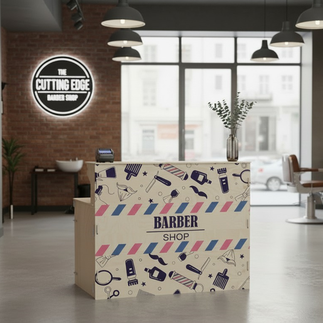 Plywood Welcome Desk 04241 - Image 12