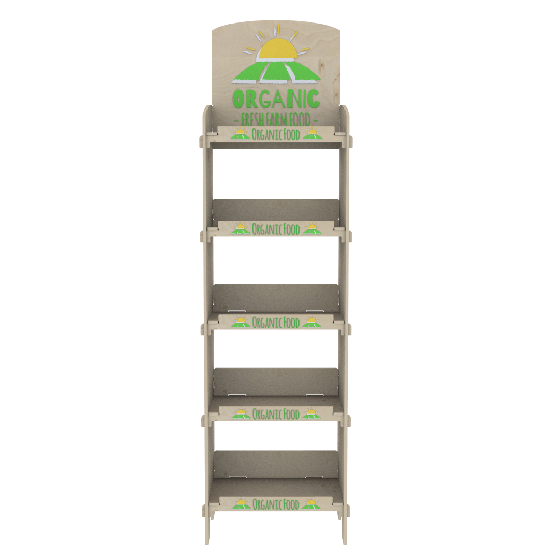 Plywood Display Stand with 5 Shelves (SHELF 5) - Image 3