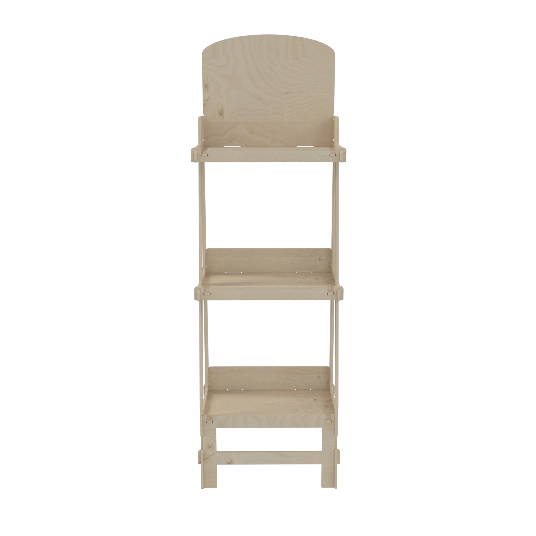 Plywood Display Stand with 3 Shelves (SHELF 3) - Image 4