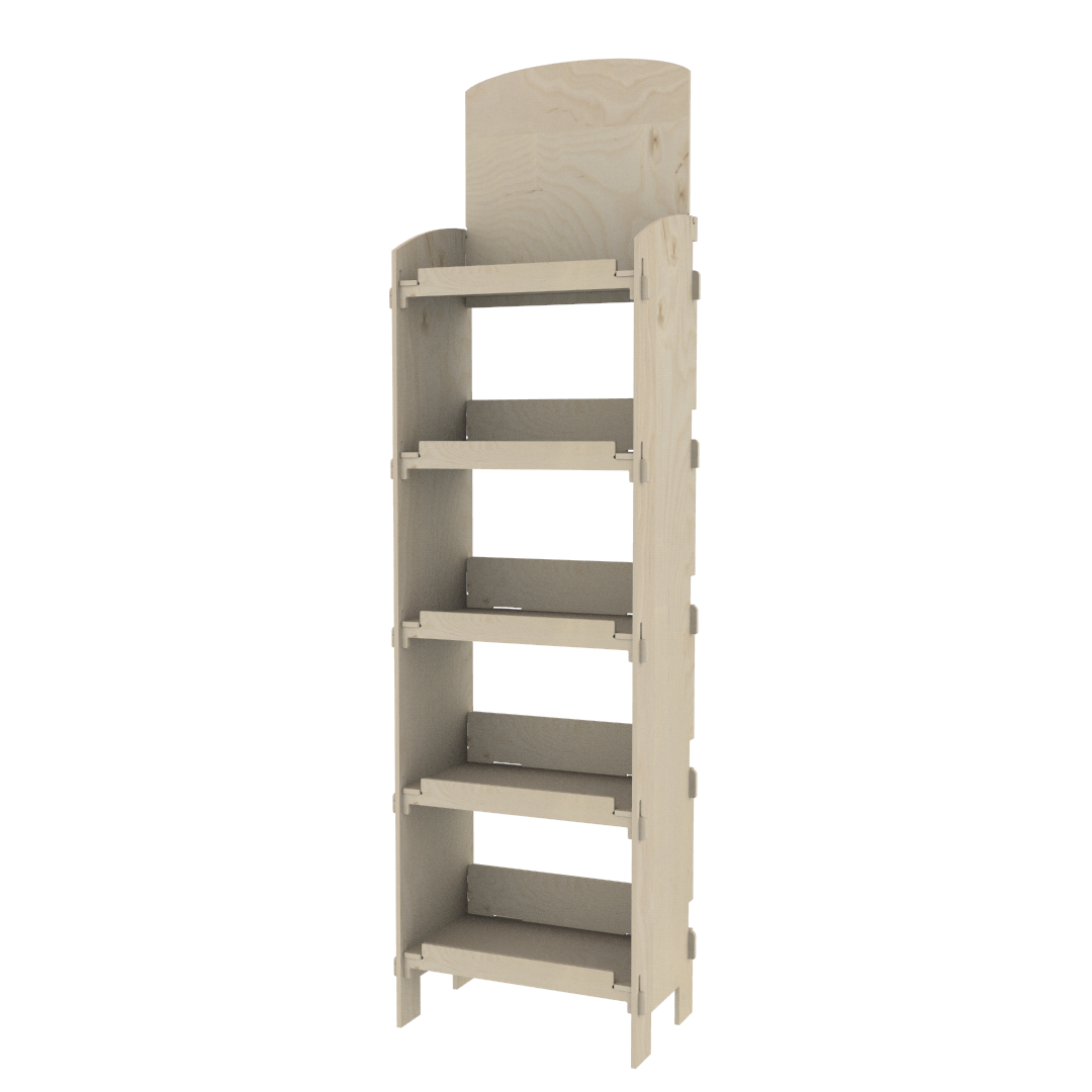 Plywood Display Stand with 5 Shelves (SHELF 5) - Image 6