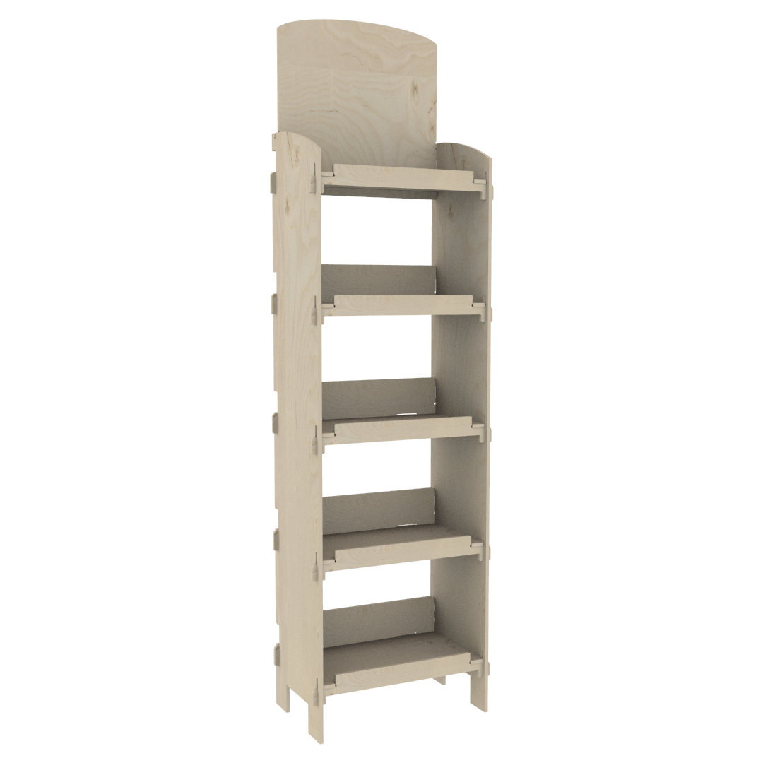 Plywood Display Stand with 5 Shelves (SHELF 5) - Image 2