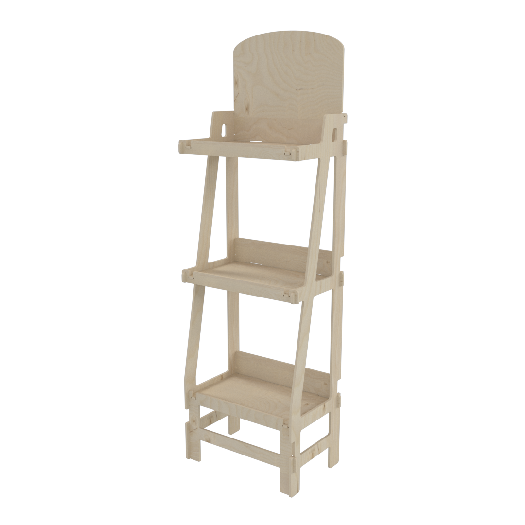 Plywood Display Stand with 3 Shelves (SHELF 3) - Image 6