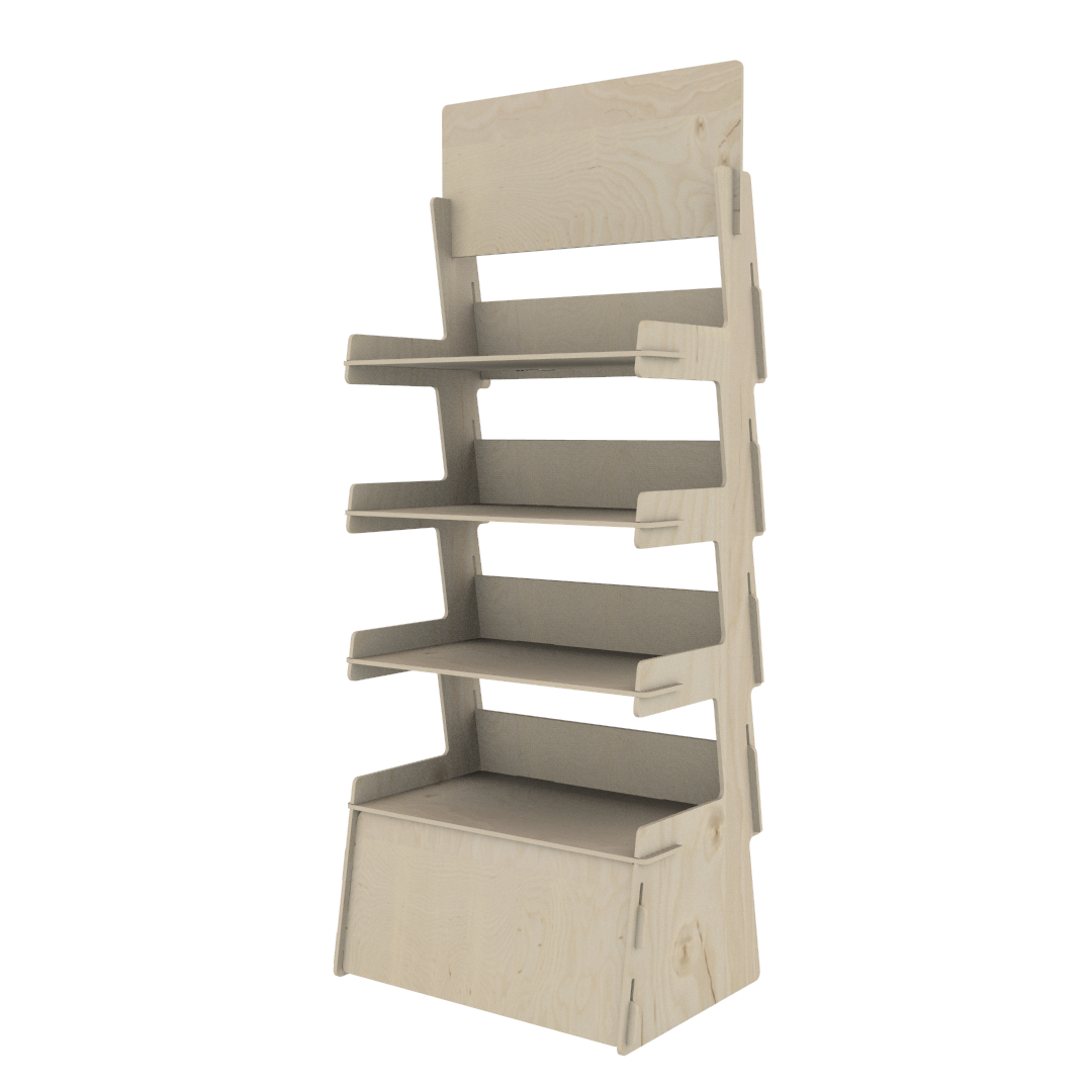 Plywood Display Stand with 4 Shelves (SHELF 4) - Image 6