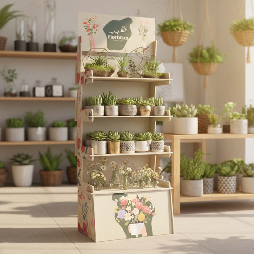Plywood Display Stand with 4 Shelves (SHELF 4) - Image 11