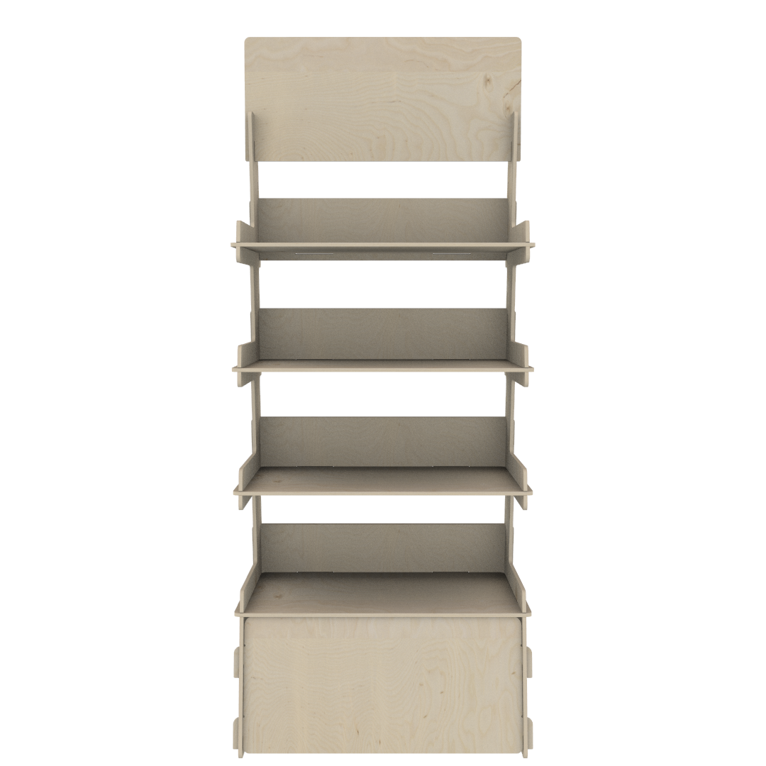 Plywood Display Stand with 4 Shelves (SHELF 4) - Image 4