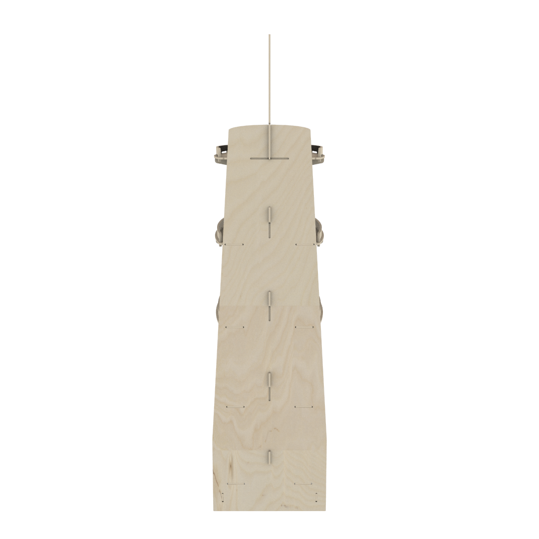 Double-Sided Oval Shelf Plywood Display Stand (DOUBLE) - Image 8